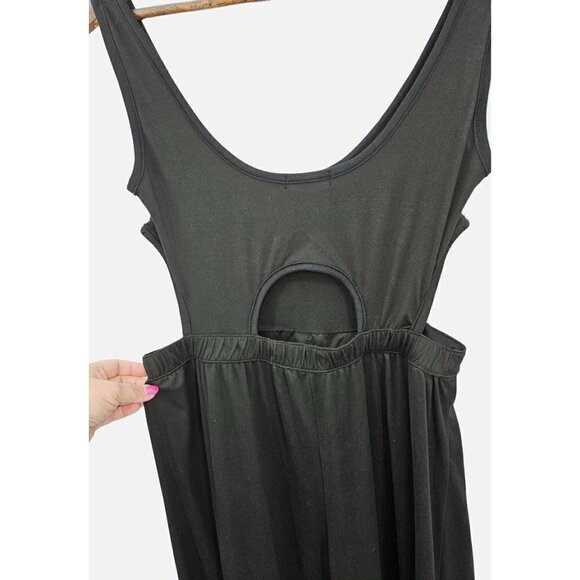 Skiva International Maxi Dress Love XL 14 16 Soft Cut Out Stretch Empire Black - Picture 6 of 15